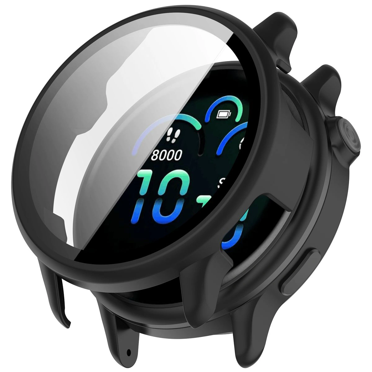 Wizualizacja nakładania etui Bizon Case Watch Adamo do Garmin Vivoactive 6